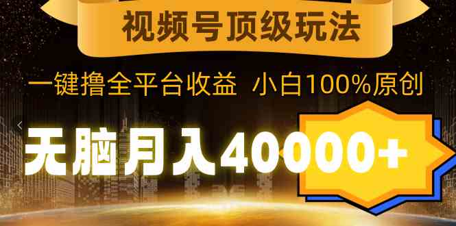（9281期）视频号顶级玩法，无脑月入40000+，一键撸全平台收益，纯小白也能100%原创-创客云联盟