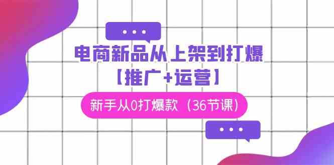 （9286期）电商 新品从上架到打爆【推广+运营】，新手从0打爆款（36节课）-创客云联盟