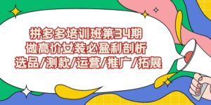 拼多多培训班第34期：做高价女装必盈利剖析 选品/测款/运营/推广/拓展-创客云联盟