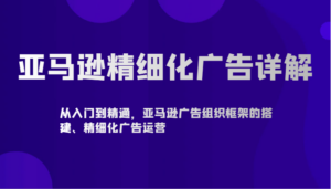 亚马逊精细化广告详解-从入门到精通,亚马逊广告组织框架的搭建、精细化广告运营-创客云联盟