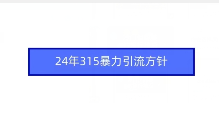 24年315暴力引流方针-创客云联盟