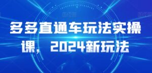 多多直通车玩法实操课，2024新玩法-创客云联盟