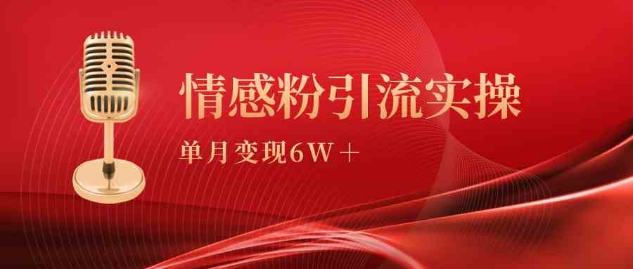 （9473期）单月变现6w+，情感粉引流变现实操课-创客云联盟