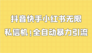 抖音快手小红书无限私信机,全自动暴力引流!-创客云联盟