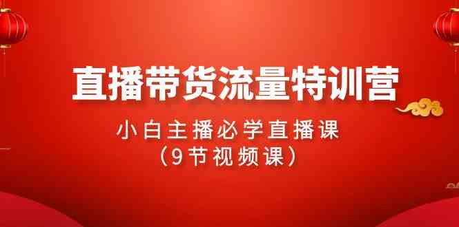 （9592期）2024直播带货流量特训营，小白主播必学直播课（9节视频课）-创客云联盟