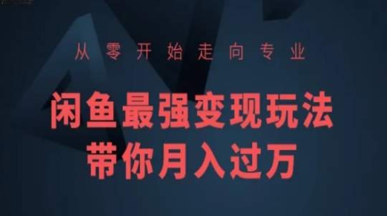 从零开始走向专业，闲鱼最强变现玩法带你月入过万-创客云联盟