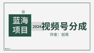 (9676期)【蓝海项目】2024年视频号分成计划,快速开分成,日爆单8000+,附玩法教程-创客云联盟