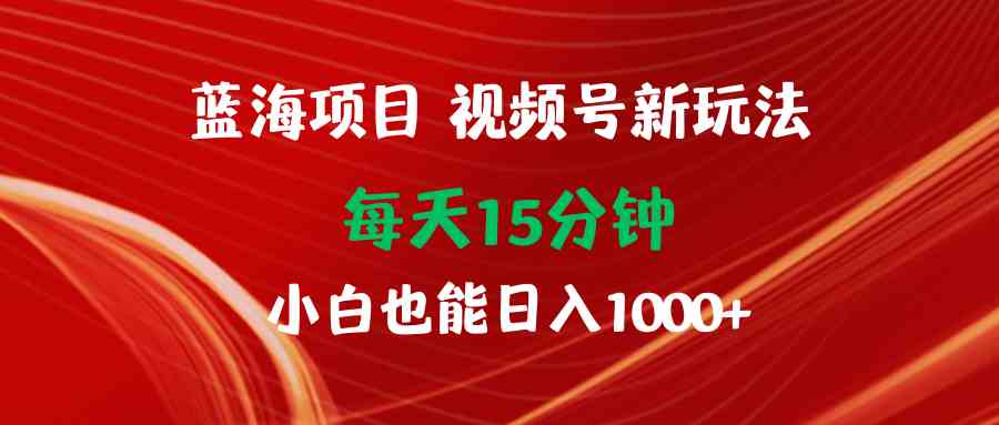 （9813期）蓝海项目视频号新玩法 每天15分钟 小白也能日入1000+-创客云联盟