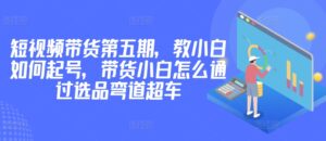 价值2980短视频带货第五期,教小白如何起号,带货小白怎么通过选品弯道超车-创客云联盟