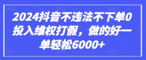 2024抖音不违法不下单0投入维权打假,做的好一单轻松6000+【仅揭秘】-创客云联盟