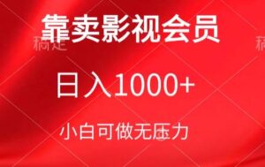 靠卖影视会员，日入1000+，落地保姆级教程，新手可学-创客云联盟