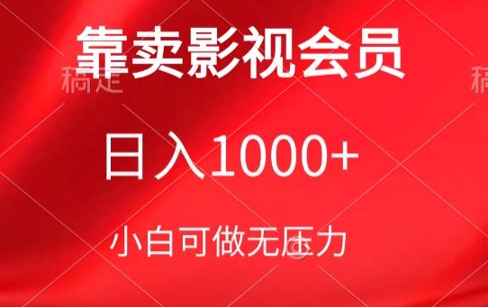 靠卖影视会员，日入1000+，落地保姆级教程，新手可学-创客云联盟