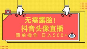 （9938期）无需露脸！Ai头像直播项目，简单操作日入500+！-创客云联盟