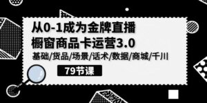 0-1成为金牌直播橱窗商品卡运营3.0,基础/货品/场景/话术/数据/商城/千川-创客云联盟