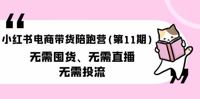 （9996期）小红书电商带货陪跑营(第11期)无需囤货、无需直播、无需投流（送往期10套）-创客云联盟