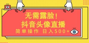 无需露脸,Ai头像直播项目,简单操作日入500+-创客云联盟