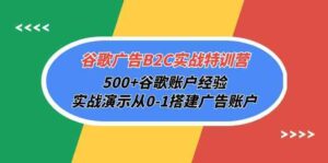 (10096期)谷歌广告B2C实战特训营,500+谷歌账户经验,实战演示从0-1搭建广告账户-创客云联盟