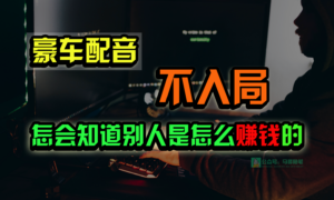豪车配音，一个惊掉下巴，闷声发财的小生意，日赚15万!!!-创客云联盟
