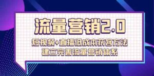流量营销2.0：短视频+直播低成本获客方法，建立完善流量营销体系（72节）-创客云联盟