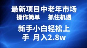 (10147期) 2024最新项目,中老年市场,起号简单,7条作品涨粉4000+,单月变现2.8w-创客云联盟