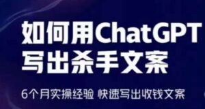 如何用ChatGPT写出杀手文案,6个月实操经验,快速写出收钱文案-创客云联盟
