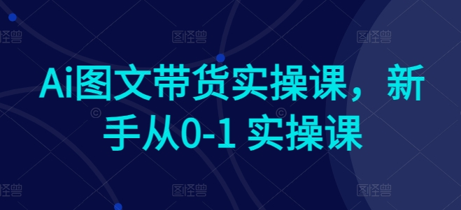 Ai图文带货实操课，新手从0-1 实操课-创客云联盟