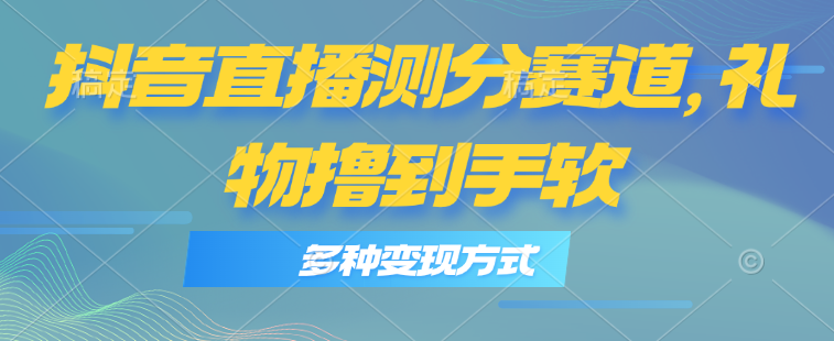 （11380期）抖音直播测分赛道，多种变现方式，轻松日入1000+-创客云联盟