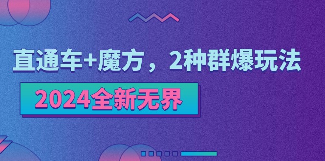 （11479期）2024全新无界：直通车+魔方，2种群爆玩法-创客云联盟