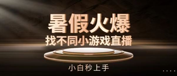 暑假火爆找不同小游戏直播间，小白秒上手【揭秘】-创客云联盟