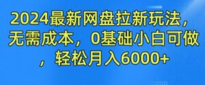 2024最新网盘拉新玩法，无需成本，0基础小白可做，轻松月入6000+【揭秘】-创客云联盟