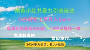 （11650期）2024暑假赚钱项目小红书咸鱼暴力引流，简单无脑操作，每单利润500+，…-创客云联盟