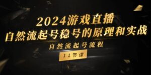 2024游戏直播自然流起号稳号的原理和实战，自然流起号流程（11节）-创客云联盟
