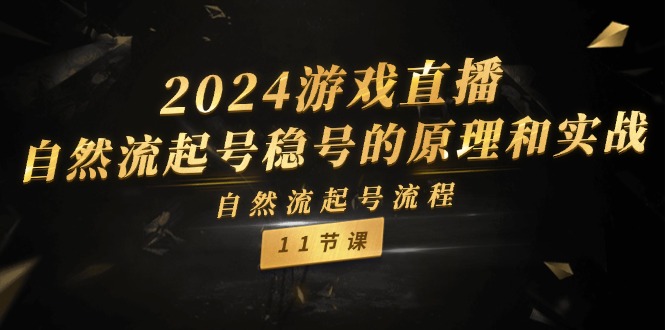 （11653期）2024游戏直播-自然流起号稳号的原理和实战，自然流起号流程（11节）-创客云联盟