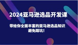2024亚马逊选品开发课,带给你全面丰富的亚马逊选品知识,避免踩坑!-创客云联盟