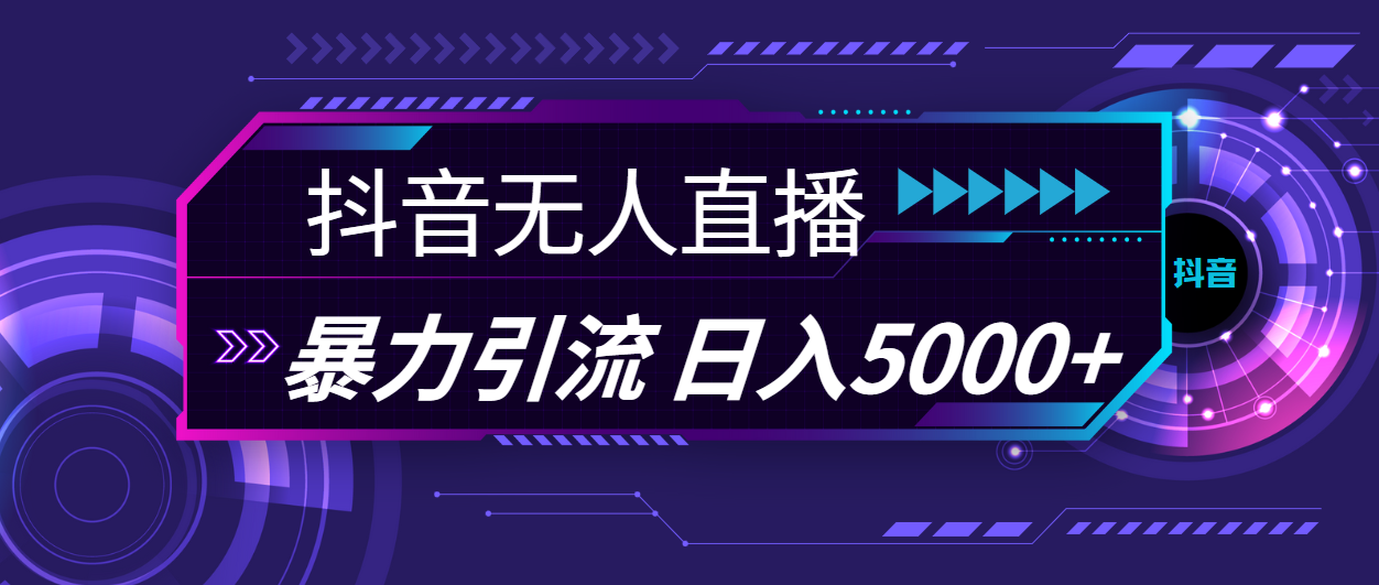 （11709期）抖音无人直播，暴利引流，日入5000+-创客云联盟