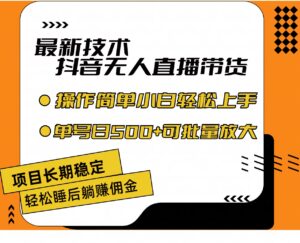 （11734期）最新技术无人直播带货，不违规不封号，操作简单小白轻松上手单日单号收…-创客云联盟