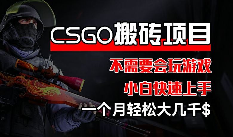 CSGO 装备搬砖项目，操作简单，不需要会玩游戏，小白也能快速上手，一个月轻松大几千【揭秘】-创客云联盟