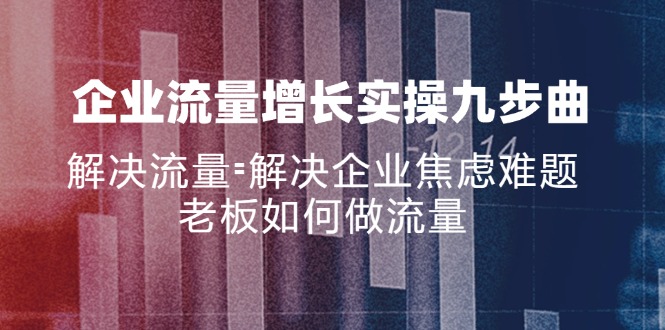 （11822期）企业流量增长实战九步曲，解决流量=解决企业焦虑难题，老板如何做流量-创客云联盟