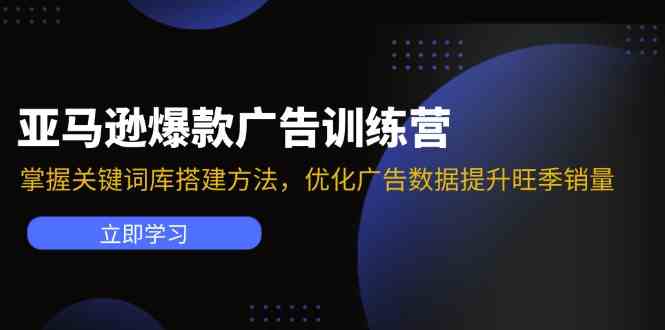 亚马逊爆款广告训练营：掌握关键词库搭建方法，优化广告数据提升旺季销量-创客云联盟
