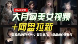 【新思路】大月匈美女视频+网盘拉新,靠搬运每日5000+,简单暴力,0基础小白可参与-创客云联盟