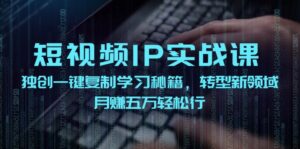 （12193期）短视频 IP实战课，独创一键复制学习秘籍，转战新领域，月赚五万轻松行-创客云联盟