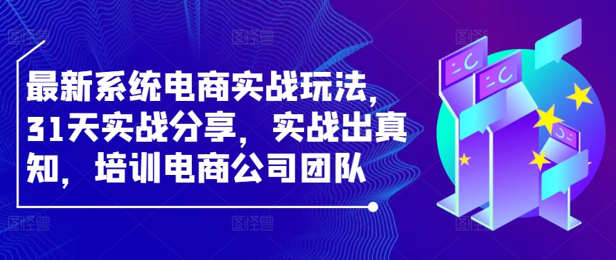 最新系统电商实战玩法，31天实战分享，实战出真知，培训电商公司团队-创客云联盟