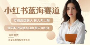小红书蓝海赛道，圈中高端职场人，月入无上限，可矩阵，内含私域实操教程!-创客云联盟