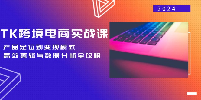 TK跨境电商实战课：产品定位到变现模式，高效剪辑与数据分析全攻略-创客云联盟